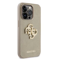 Guess PU Perforated 4G Glitter Metal Logo Case for iPhone 14 Pro Gold цена и информация | Чехлы для телефонов | hansapost.ee