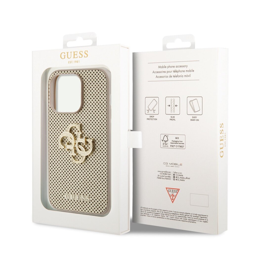 Guess PU Perforated 4G Glitter Metal Logo цена и информация | Telefonide kaitsekaaned ja -ümbrised | hansapost.ee