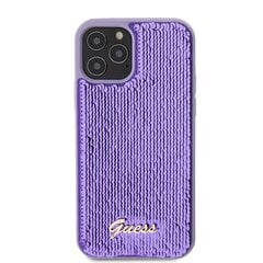 Guess Sequin Script Logo Case for iPhone 12|12 Pro Purple цена и информация | Чехлы для телефонов | hansapost.ee