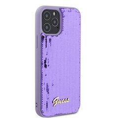 Guess Sequin Script Logo Case for iPhone 12|12 Pro Purple цена и информация | Чехлы для телефонов | hansapost.ee