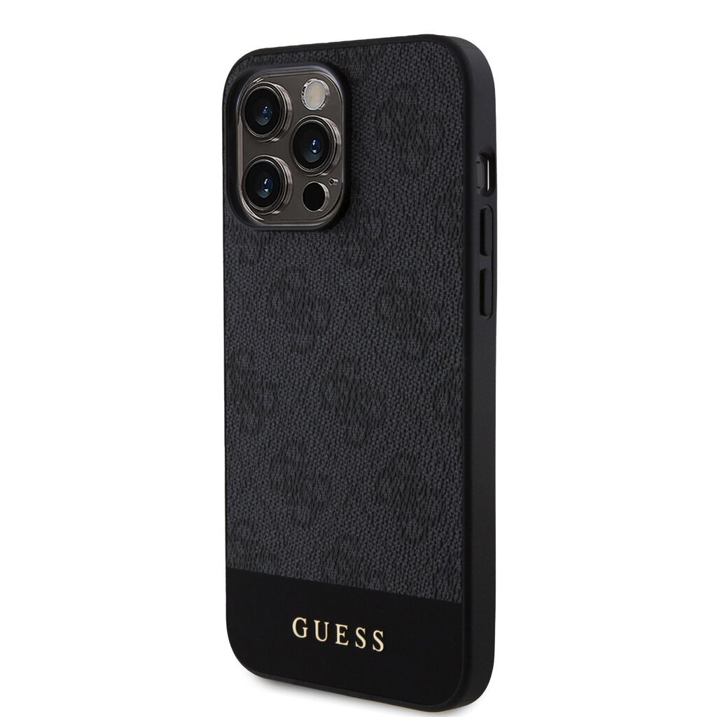 CG Mobile Guess PU 4G Stripe MagSafe Case GUHMP15LG4GLGR цена и информация | Telefonide kaitsekaaned ja -ümbrised | hansapost.ee