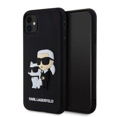 Karl Lagerfeld 3D Rubber Karl and Choupette Case for iPhone 12|12 Pro Black цена и информация | Чехлы для телефонов | hansapost.ee