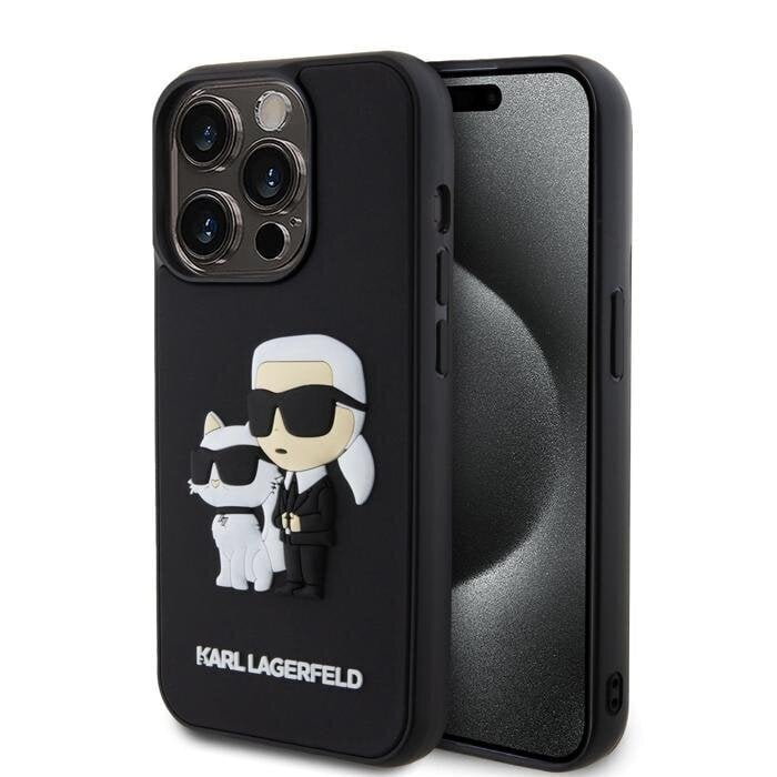 CG Mobile Karl Lagerfeld 3D Rubber Karl and Choupette Case KLHCP13X3DRKCNK hind ja info | Telefonide kaitsekaaned ja -ümbrised | hansapost.ee