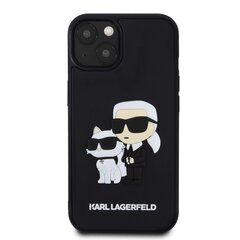 Karl Lagerfeld 3D Rubber Karl and Choupette Case for iPhone 15 Plus Black цена и информация | Чехлы для телефонов | hansapost.ee