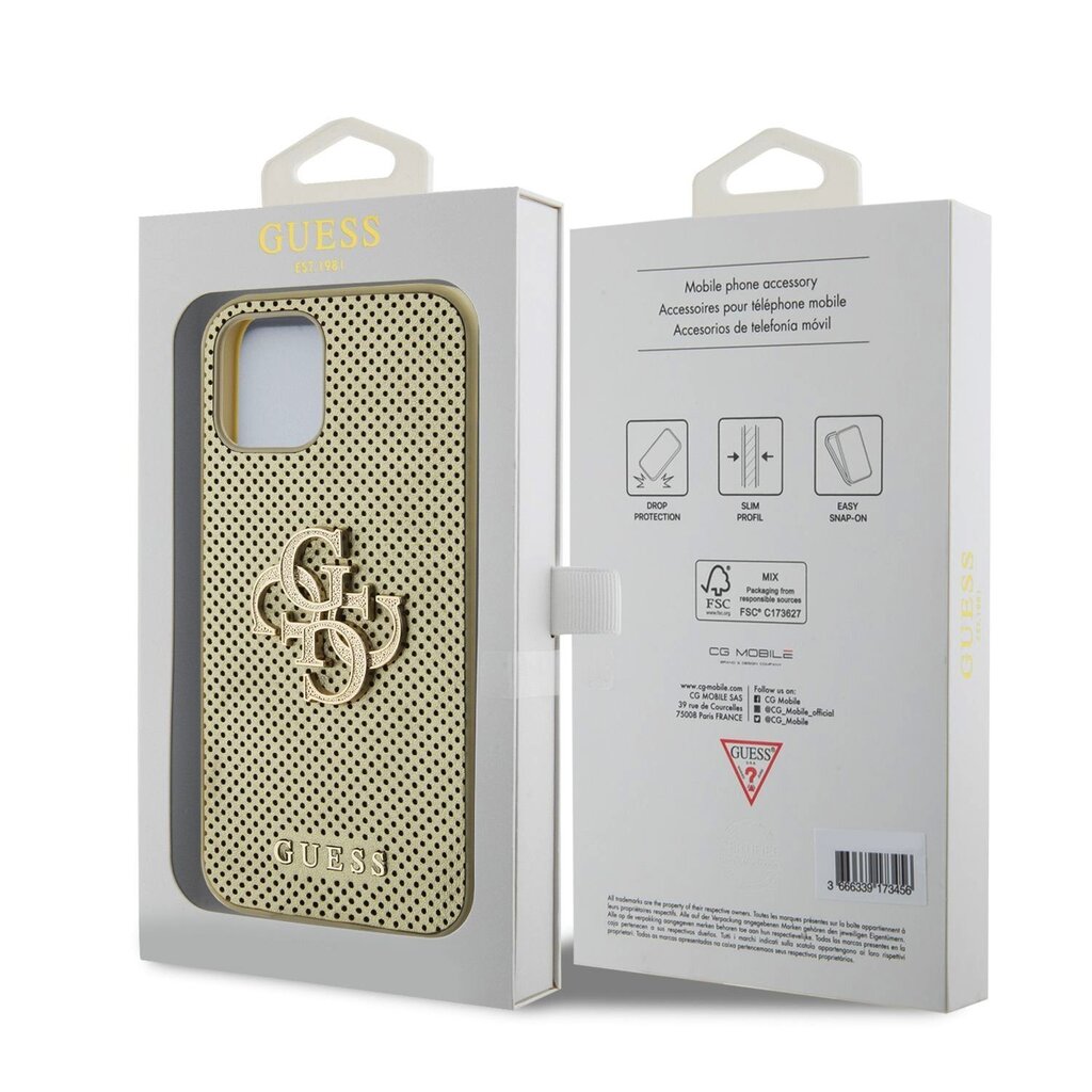 CG Mobile Guess PU Perforated 4G Glitter Metal Logo Case цена и информация | Telefonide kaitsekaaned ja -ümbrised | hansapost.ee