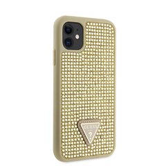 Guess Rhinestones Triangle Metal Logo Case for iPhone 11 Gold цена и информация | Чехлы для телефонов | hansapost.ee