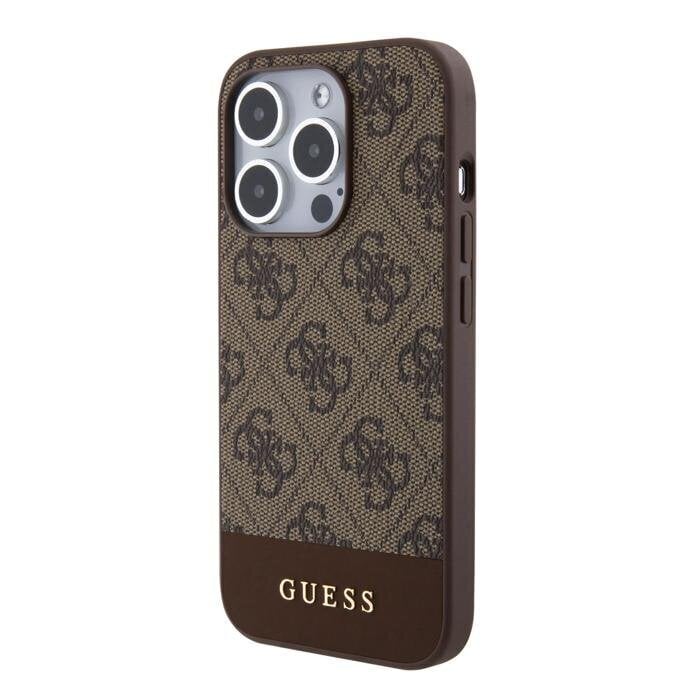 CG Mobile Guess PU 4G Stripe MagSafe Case GUHMP15XG4GLBR цена и информация | Telefonide kaitsekaaned ja -ümbrised | hansapost.ee