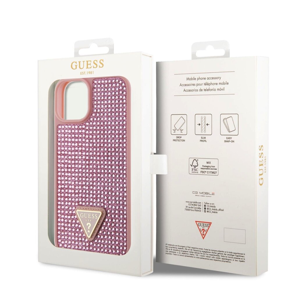 Guess Rhinestones Triangle Metal Logo Case hind ja info | Telefonide kaitsekaaned ja -ümbrised | hansapost.ee