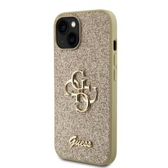 Guess PU Fixed Glitter 4G Metal Logo Case for iPhone 13 Gold цена и информация | Чехлы для телефонов | hansapost.ee