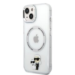 Karl Lagerfeld IML Karl and Choupette NFT MagSafe Case for iPhone 15 Transparent цена и информация | Чехлы для телефонов | hansapost.ee