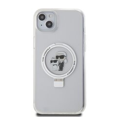 Karl Lagerfeld Ringstand Karl and Choupette MagSafe Case for iPhone 15 Plus White цена и информация | Чехлы для телефонов | hansapost.ee