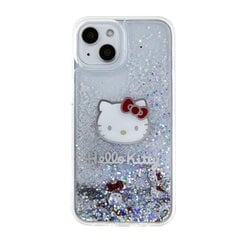 Hello Kitty Liquid Glitter Electroplating Head Logo Case for iPhone 15 Transparent цена и информация | Чехлы для телефонов | hansapost.ee