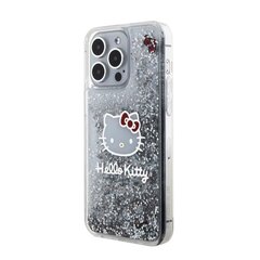 Hello Kitty Liquid Glitter Electroplating Head Logo Case for iPhone 15 Pro Max Transparent цена и информация | Чехлы для телефонов | hansapost.ee