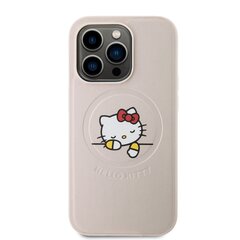 Hello Kitty PU Kitty Asleep Logo MagSafe Case for iPhone 15 Pro Pink цена и информация | Чехлы для телефонов | hansapost.ee