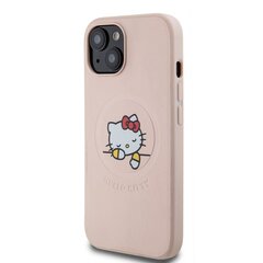 Hello Kitty PU Kitty Asleep Logo MagSafe Case for iPhone 15 Pink цена и информация | Чехлы для телефонов | hansapost.ee