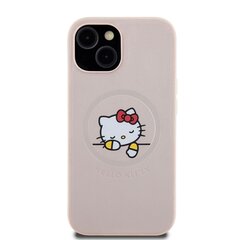 Hello Kitty PU Kitty Asleep Logo MagSafe Case for iPhone 15 Pink цена и информация | Чехлы для телефонов | hansapost.ee