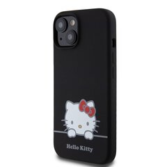 Hello Kitty Liquid Silicone Daydreaming Logo Case for iPhone 15 Black цена и информация | Чехлы для телефонов | hansapost.ee