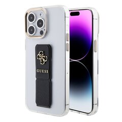 Guess PU Grip Stand 4G Metal Logo Case for iPhone 15 Pro Black цена и информация | Чехлы для телефонов | hansapost.ee