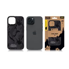 Tactical Camo Troop Cover for Apple iPhone 15 Black цена и информация | Чехлы для телефонов | hansapost.ee