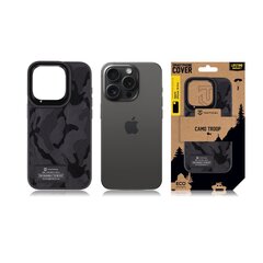 Tactical Camo Troop Cover for Apple iPhone 15 Pro Black цена и информация | Чехлы для телефонов | hansapost.ee