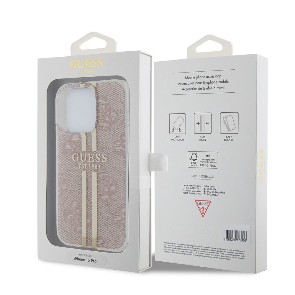 Guess IML 4G Gold Stripe Case hind ja info | Telefonide kaitsekaaned ja -ümbrised | hansapost.ee