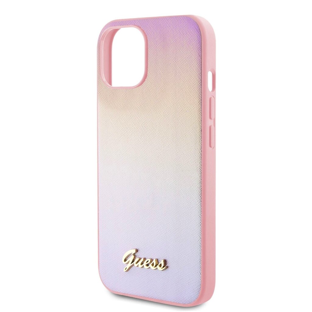 Guess PU Leather Iridescent Metal Script Case hind ja info | Telefonide kaitsekaaned ja -ümbrised | hansapost.ee