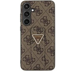 Guess GUHCS24LPGS4TDW S24 Ultra S928 brązowy|brown hardcase Grip Stand 4G Triangle Strass цена и информация | Чехлы для телефонов | hansapost.ee