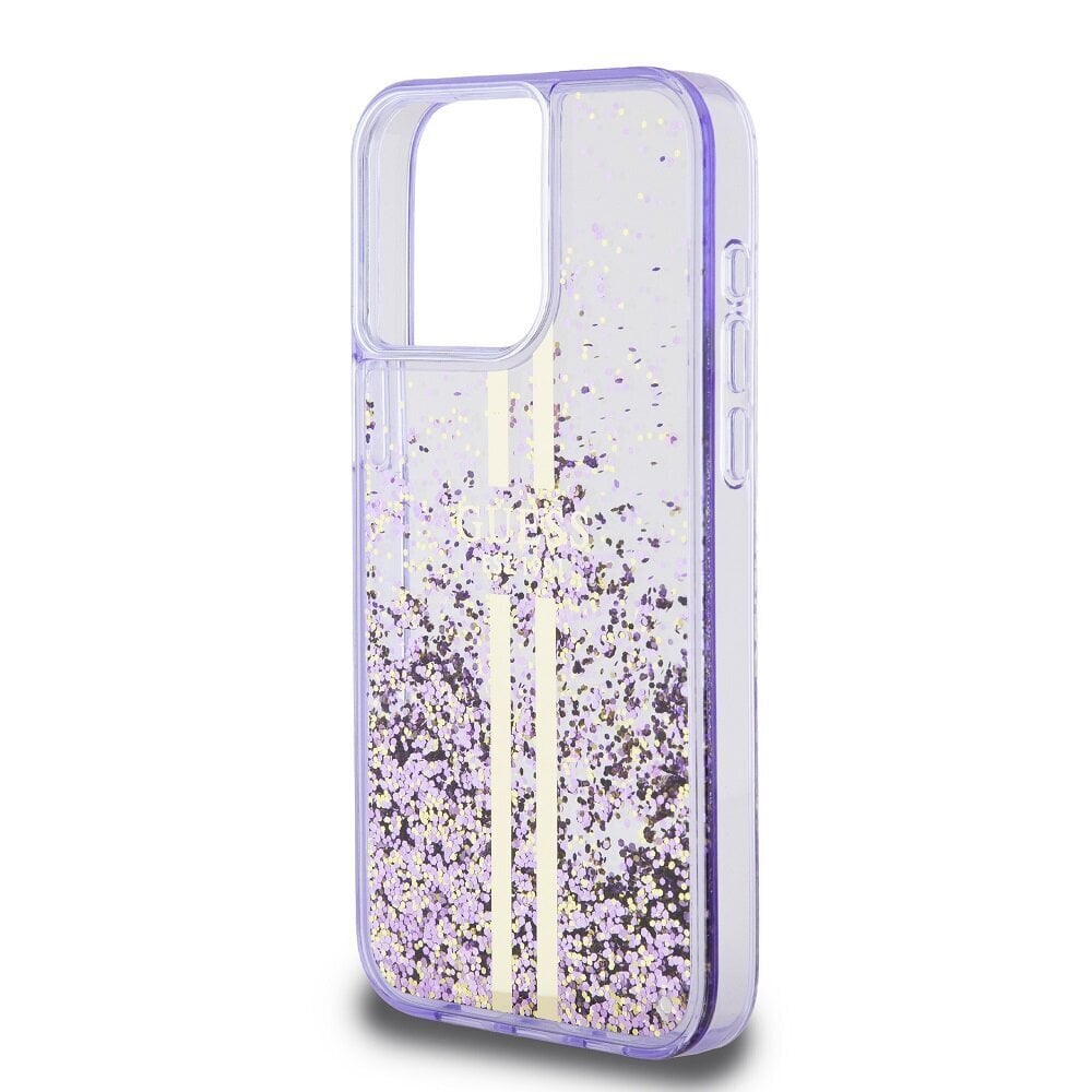 Guess Liquid Glitter Gold Stripe Case цена и информация | Telefonide kaitsekaaned ja -ümbrised | hansapost.ee