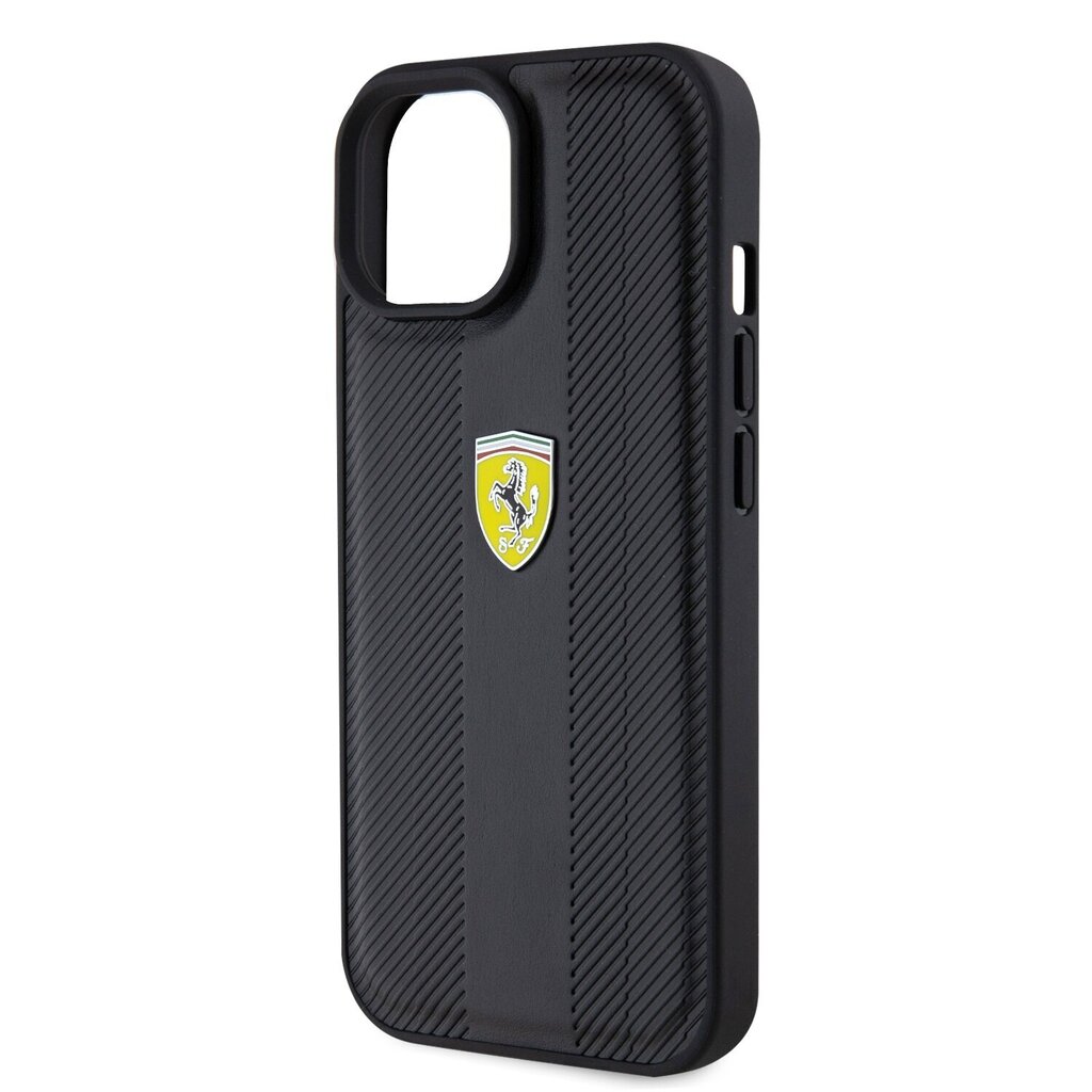 Ferrari Leather Carbon Vertical Red Line Case hind ja info | Telefonide kaitsekaaned ja -ümbrised | hansapost.ee