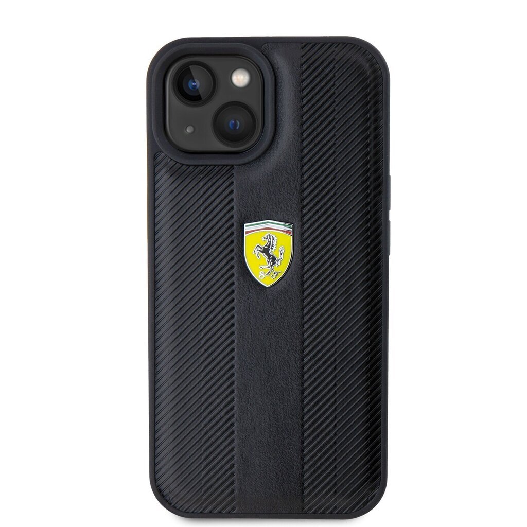 Ferrari Leather Carbon Vertical Red Line Case hind ja info | Telefonide kaitsekaaned ja -ümbrised | hansapost.ee