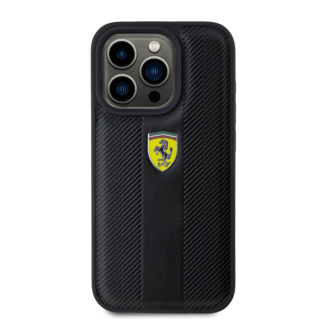 Ferrari Leather Carbon Vertical Red Line Case hind ja info | Telefonide kaitsekaaned ja -ümbrised | hansapost.ee