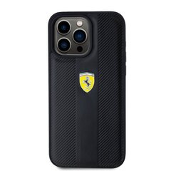 Ferrari Leather Carbon Vertical Red Line Case hind ja info | Telefonide kaitsekaaned ja -ümbrised | hansapost.ee