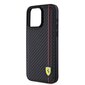 Ferrari Leather Carbon Vertical Red Line Case цена и информация | Telefonide kaitsekaaned ja -ümbrised | hansapost.ee