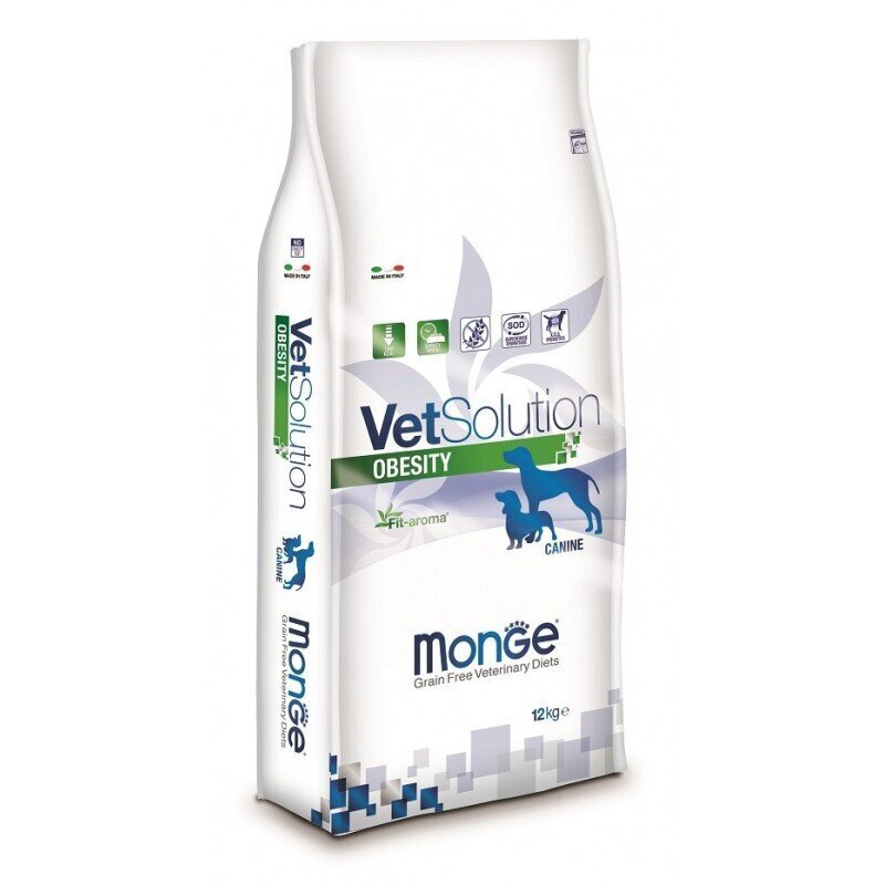 Monge Vet Solution Dog Obesity koos kana ja kalaga, 12 kg price and information | Koerte kuivtoit ja krõbinad | hansapost.ee