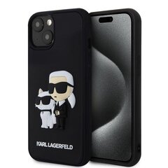 Karl Lagerfeld 3D Rubber Karl and Choupette Case for iPhone 13 Black цена и информация | Чехлы для телефонов | hansapost.ee