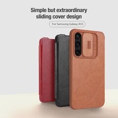 Nillkin Qin Book PRO Case for Samsung Galaxy A55 5G Brown цена и информация | Чехлы для телефонов | hansapost.ee