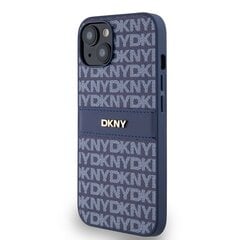 DKNY PU Leather Repeat Pattern Tonal Stripe Case for iPhone 14 Blue цена и информация | Чехлы для телефонов | hansapost.ee