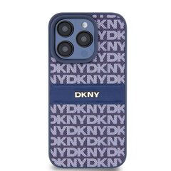 DKNY PU Leather Repeat Pattern Tonal Stripe Case for iPhone 14 Pro Max Blue цена и информация | Чехлы для телефонов | hansapost.ee