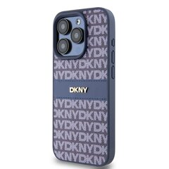 DKNY PU Leather Repeat Pattern Tonal Stripe Case for iPhone 14 Pro Max Blue цена и информация | Чехлы для телефонов | hansapost.ee