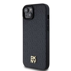 DKNY PU Leather Repeat Pattern Stack Logo MagSafe Case for iPhone 13 Black цена и информация | Чехлы для телефонов | hansapost.ee