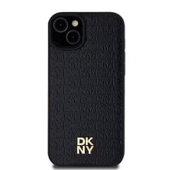 DKNY PU Leather Repeat Pattern Stack Logo MagSafe Case for iPhone 13 Black цена и информация | Чехлы для телефонов | hansapost.ee