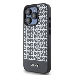 DKNY PU Leather Repeat Pattern Bottom Stripe MagSafe Case for iPhone 12|12 Pro Black цена и информация | Чехлы для телефонов | hansapost.ee