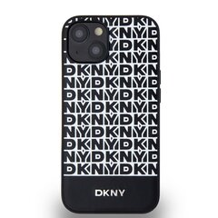 DKNY PU Leather Repeat Pattern Bottom Stripe MagSafe Case for iPhone 13 Black цена и информация | Чехлы для телефонов | hansapost.ee