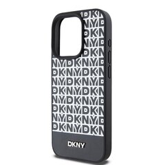 DKNY PU Leather Repeat Pattern Bottom Stripe MagSafe Case for iPhone 14 Pro Black цена и информация | Чехлы для телефонов | hansapost.ee