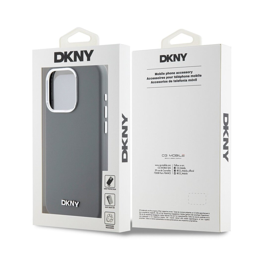 DKNY Liquid Silicone Silver Metal Logo Mag Case hind ja info | Telefonide kaitsekaaned ja -ümbrised | hansapost.ee