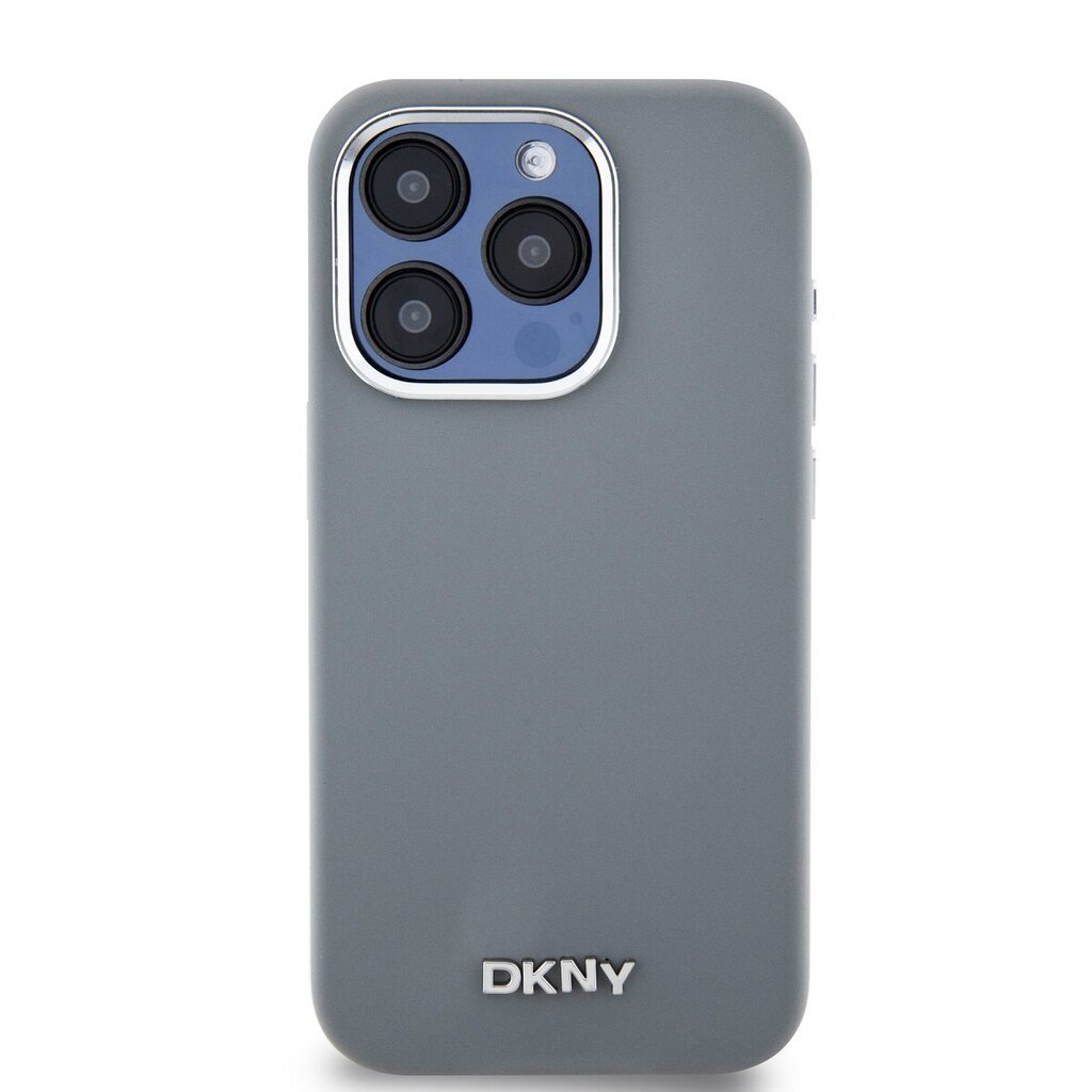 DKNY Liquid Silicone Silver Metal Logo Mag Case цена и информация | Telefonide kaitsekaaned ja -ümbrised | hansapost.ee