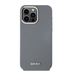 DKNY Liquid Silicone Silver Metal Logo MagSafe Case for iPhone 15 Pro Max Grey цена и информация | Чехлы для телефонов | hansapost.ee