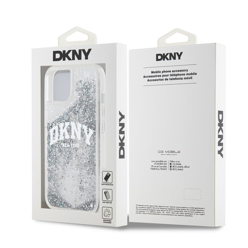 DKNY Liquid Glitter Arch Logo Case цена и информация | Telefonide kaitsekaaned ja -ümbrised | hansapost.ee