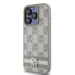 DKNY PU Leather Checkered Pattern and Stripe Case for iPhone 12|12 Pro Beige цена и информация | Чехлы для телефонов | hansapost.ee