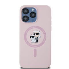 Karl Lagerfeld Liquid Silicone Karl and Choupette MagSafe Case for iPhone 14 Pro Pink цена и информация | Чехлы для телефонов | hansapost.ee